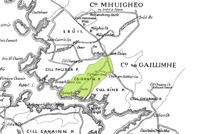 Map showing Parish of Cairrgn