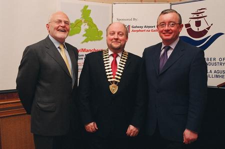 Mr. Dan Flinter CEO Enterprise Ireland, Dr. Chris Coughlan President Galway Chamber and Mr. Jarlath Feeney General Manager Galway Airport, sponsors. 