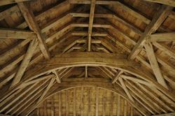 Restored roof of Aughnanure Castle (from the inside). Photo: Joe Desbonnet.