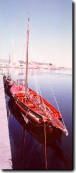 Galway Hooker Boat moored at Claddagh